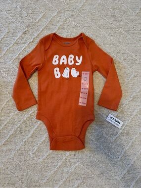NWT Old Navy Baby Boo Halloween Long Sleeve Bodysuit onesie 18-24 Months